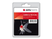 AgfaPhoto - 11 ml - svart - compatible - återanvänd - bläckpatron (alternativ för: Canon CLI-551BK XL, Canon 6443B001) - för Canon PIXMA iP8750, iX6850, MG5550, MG5650, MG5655, MG6450, MG6650, MG7150, MG7550, MX725