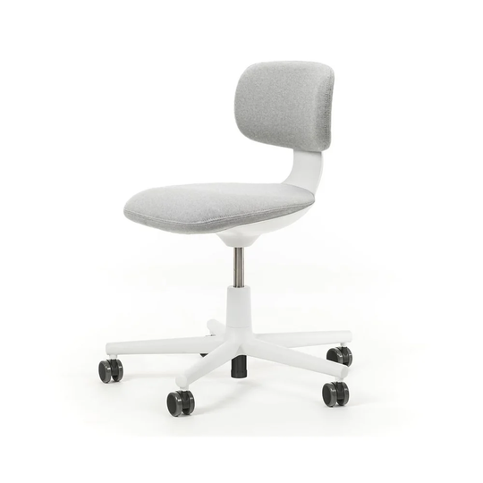 Vitra Rookie kontorsstol tyg plano cream white/sierra grey, stativ soft grey