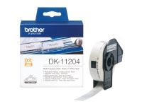 Brother DK-11204 - Svart på vitt - 17 x 54 mm 400 etikett (er) (1 rulle/rullar x 400) etiketter för flera ändamål - för Brother QL-1050, 1060, 500, 550, 560, 570, 580, 600, 650, 700, 710, 720, 820