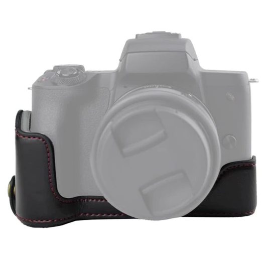 Underdelsskydd i PU läder till Canon EOS M50 / M50 Mark II Svart
