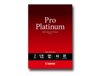 Canon Photo Paper Pro Platinum - A3 (297 x 420 mm) - 300 g/m² - 20 ark fotopapper - för PIXMA Pro9000, Pro9500