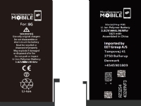 CoreParts MOBX-IP8G-BAT, Batteri, Apple, iPhone 8, Svart, Litium Polymer (LiPo), 1821 mAh