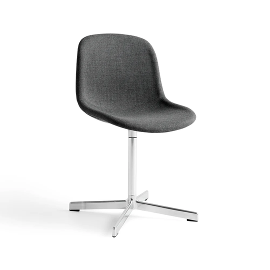 HAY Neu 10 Upholstery kontorsstol remix 163 grey, snurrstativ i aluminium