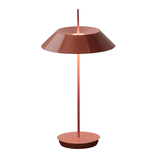 Vibia Mayfair Mini bordslampa, batteri, rödbrun