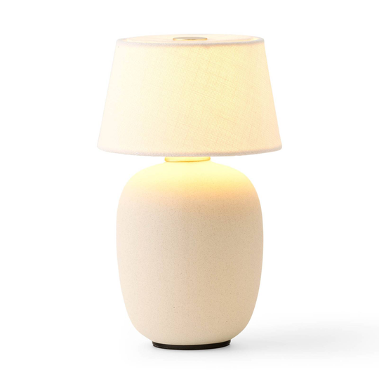 Menu Torso LED-bordslampa med batteri, sand