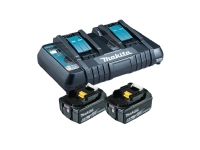 Makita 199484-8, Batteri- og opladersæt, Lithium-Ion (Li-Ion), 6 At, 18 V, Makita, 2 stk