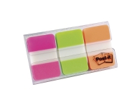 Indexfaner Post-it® 686-PGO ass. farver rosa, grøn og orange
