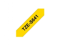 Brother TZS641 - Svart på gult - Rulle (1,8 cm x 8 m) bandlaminat - för P-Touch PT-18, 1830, 1880, 2030, 2100, 2110, 2430, 2700, 2710, 2730, 3600, 9700, 9800