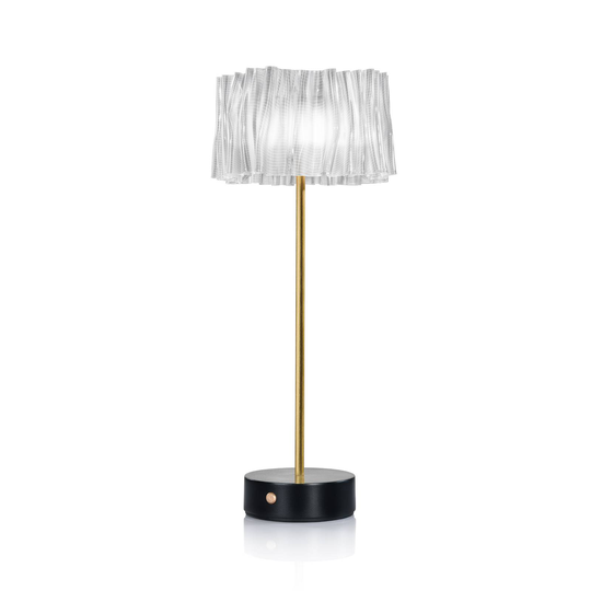 Slamp Accordéon Battery bordslampa prisma/svart