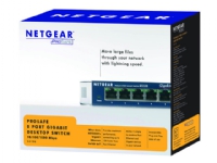 NETGEAR GS108 - Switch - 8 x 10/100/1000 - skrivbordsmodell