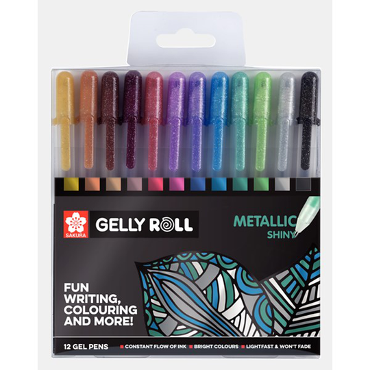 Sakura 12 Gelly Rolls Metallic Pennor