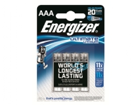 Batterier Energizer Ultimate Lithium AAA, 1,5V, pakke a 4 stk.