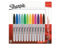 Permanent marker Sharpie, fine, boks af 12 farver