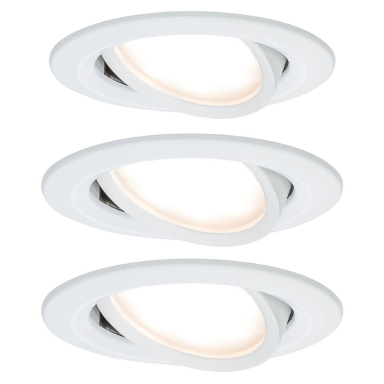 Paulmann Nova LED-inbyggnadsspot lutbar aluminium
