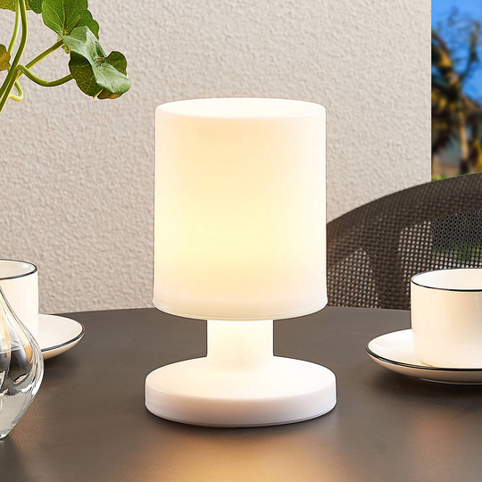 Lindby Grisella LED-bordslampa med batteri, IP44