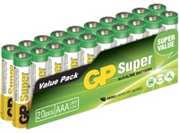 GP Super Alkaline 24A S20 - Batteri 20 x AAA - alkaliskt