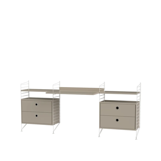 String Stringhylla kontor beige & vit - Kombination C