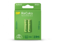 GP Batteries B2111, Nickel-metallhydrid (NiMH), 1,2 V, 2 styck, 950 mAh, Grön, 12,5 g