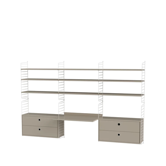 String Stringhylla kontor beige & vit - Kombination F