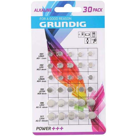 Grundig Knappcellsbatteri 30-pack