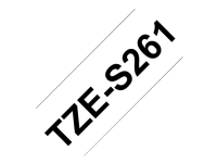 Brother TZe-S261 - Extrastark häftning - svart på vitt - Rulle 3,6 cm x 8 m) 1 kassett(er) bandlaminat - för P-Touch PT-3600, 530, 550, 9200, 9400, 9500, 9600, 9700, 9800, D800, E800, P900, P950