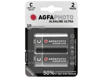 AgfaPhoto Ultra LR14 C-batteri R14 alkaline-mangan 1,5 V 2 stk