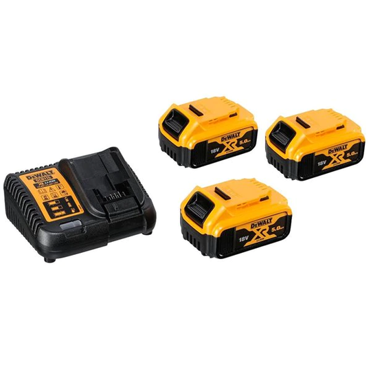 DeWalt DCB115P3-QW - 3 x 18 V / 5 Ah med laddare