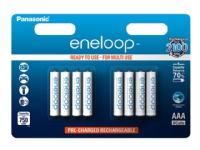 Panasonic eneloop BK-4MCCE - Batteri 8 x AAA - NiMH - (uppladdningsbara) - 750 mAh