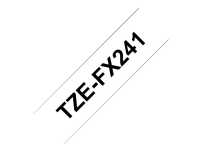 Brother TZe-FX241 - Lim - svart på vitt - Rulle (1,8 cm x 8 m) 1 kassett(er) flexibel ID-tejp - för Brother PT-D600 P-Touch PT-1880, D450, D800, E550, E800, P900, P950 P-Touch EDGE PT-P750