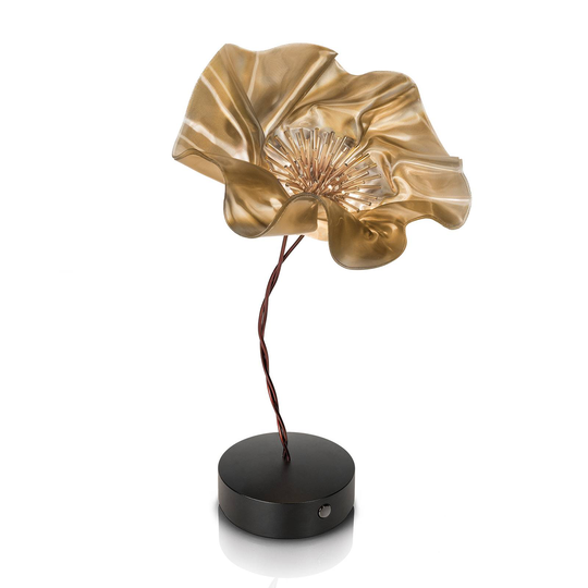 Slamp LaFleur LED-bordslampa, batteri, velvet